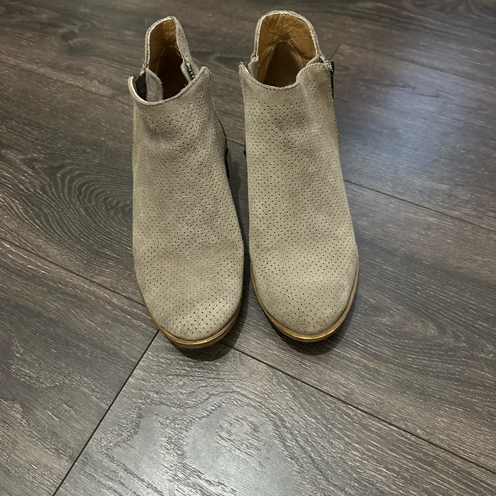 Tan booties